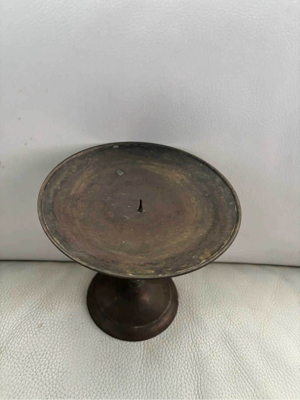 Vintage Brass Large Candle Holder